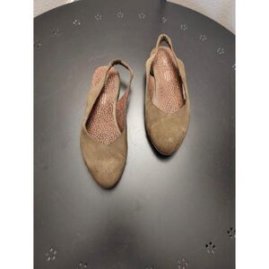 TOMS | Julie Slingback Flats in Military olive suede | 7